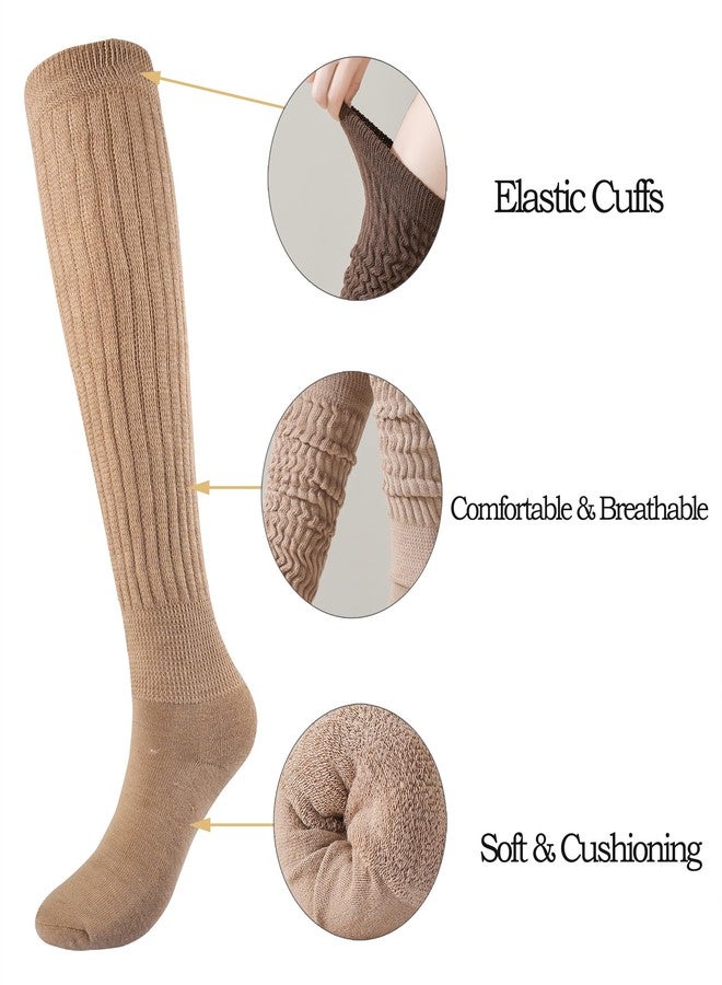 JORMATT Women Slouch Socks Thick Boot Socks Soft Extra Long Knee High Scrunch Socks Size 5-10 - Image 3
