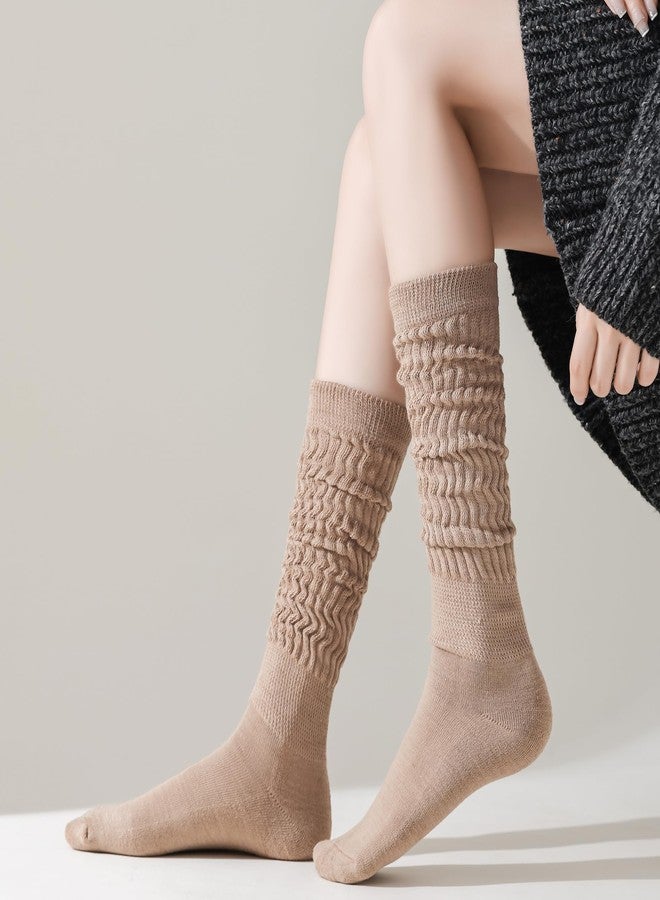 JORMATT Women Slouch Socks Thick Boot Socks Soft Extra Long Knee High Scrunch Socks Size 5-10 - Image 5