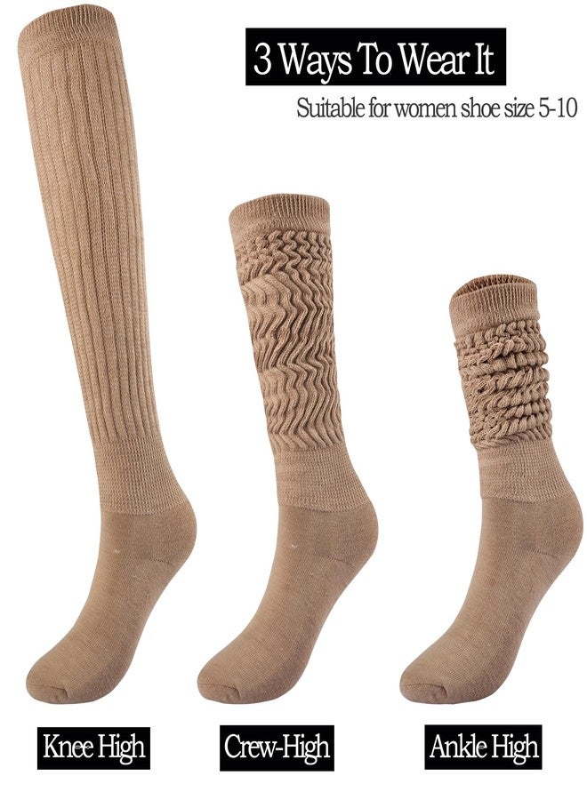 JORMATT Women Slouch Socks Thick Boot Socks Soft Extra Long Knee High Scrunch Socks Size 5-10 - Image 2