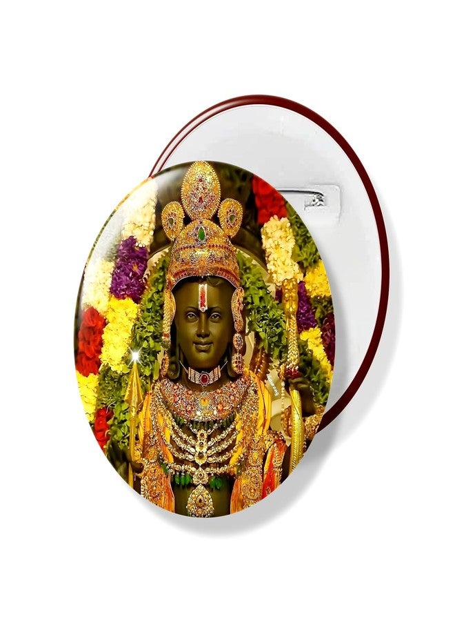 Deep Print Mart Jai Shri Ram Pin Badge - Size 58 mm High Glossy (10 Badge) - Image 5