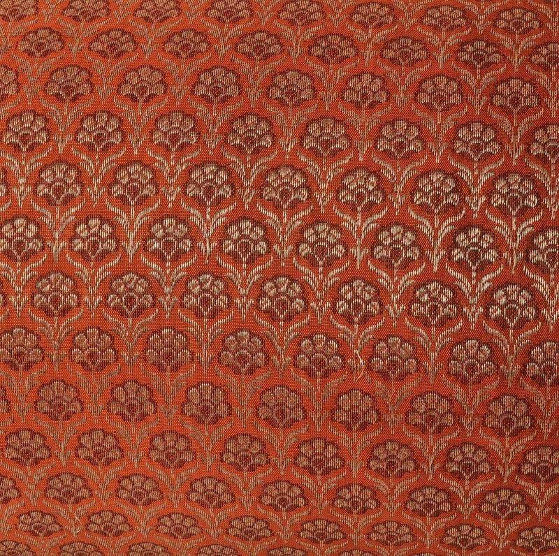E - Ezra E Ezra Ethnic Polydupion Silk Cylindrical Decorative Tube Pillow Bolster Covers Jacquard Brocade Butti Print Large Couch Round Cylinder Masand Massand Covers 30x15 Orange_2 - Image 4