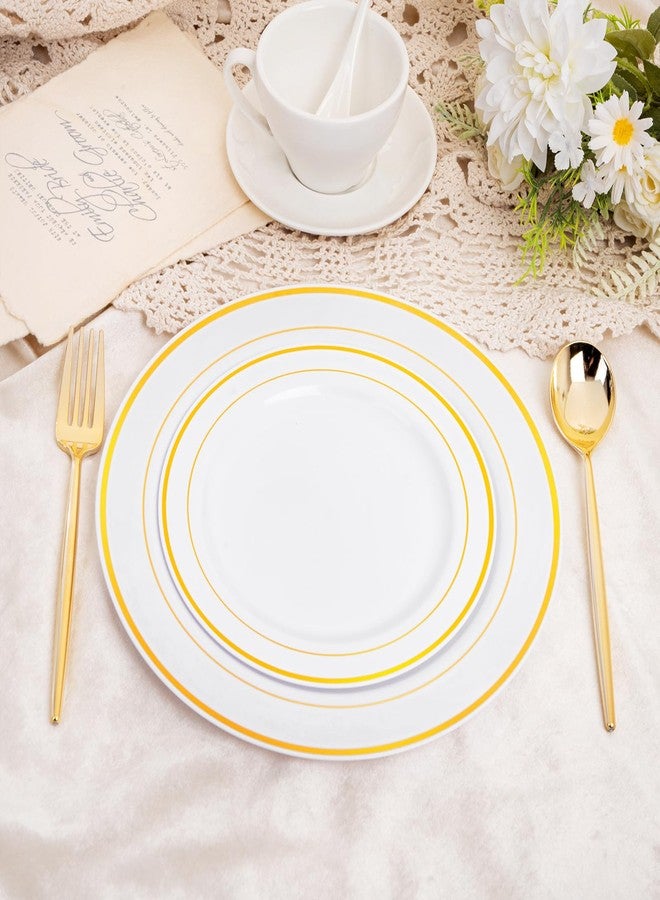 SUT 100PCS Gold Plastic Forks and Spoons Heavy Duty Set, Gold Disposable Silverware, Gold Cutlery, Gold Disposable Utensils, Plastic Flatware Includes 50 Forks, 50 Spoons for Party - Image 5