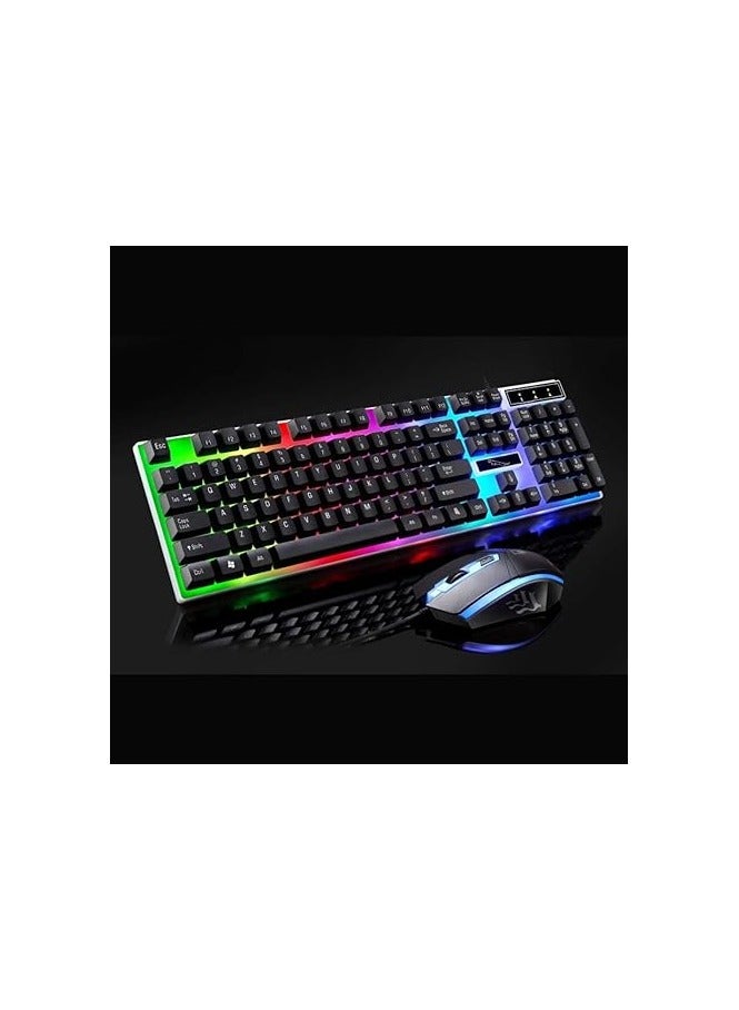 SAPU G21 Keyboard Multiple Color Rainbow LED Backlit Mechanical USB Wired Gaming Keyboard and Mouse Combo for Working or Game - Image 2