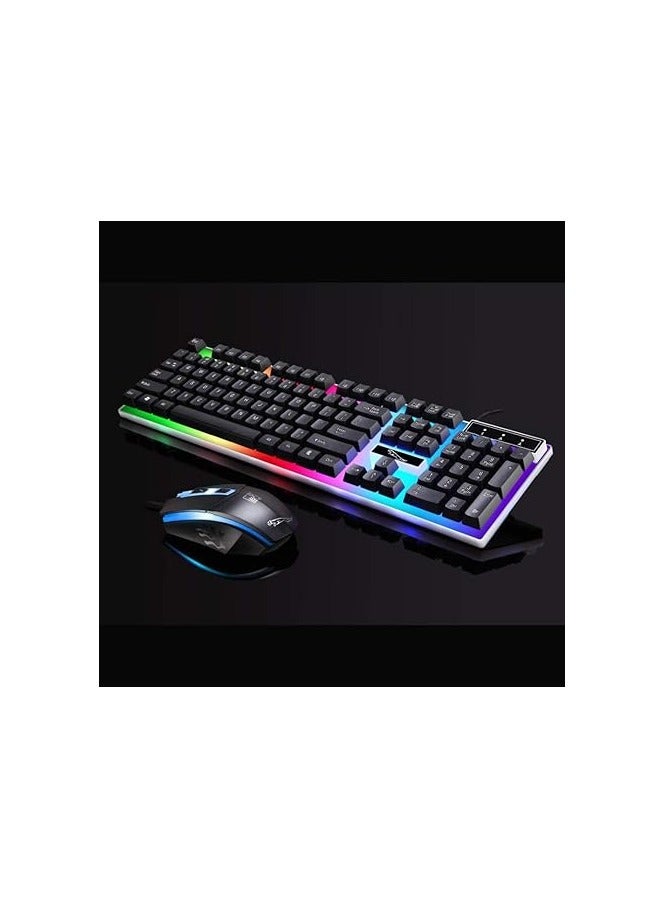 SAPU G21 Keyboard Multiple Color Rainbow LED Backlit Mechanical USB Wired Gaming Keyboard and Mouse Combo for Working or Game - Image 3