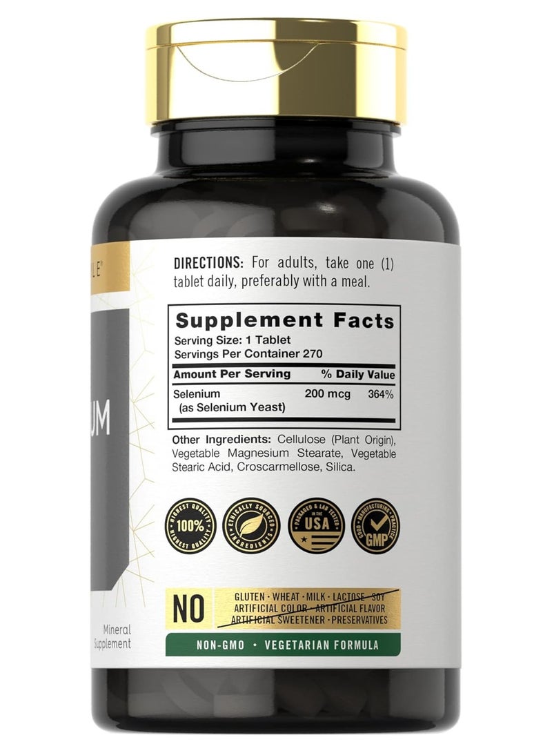 مكمل السيلينيوم 200 ميكروجرام | 270 كبسولة | معدن أساسي | نباتي، غير معدّل وراثيًا، خالٍ من الجلوتين - Image 2