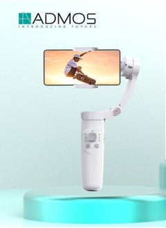 Admos 3-axis mobile head with magnetic AI active tracker, smartphone head stabilizer with fill light, mobile phone stabilizer for video recording, head for Android and iPhone, TikTok YouTube vlog suite  - Image 1