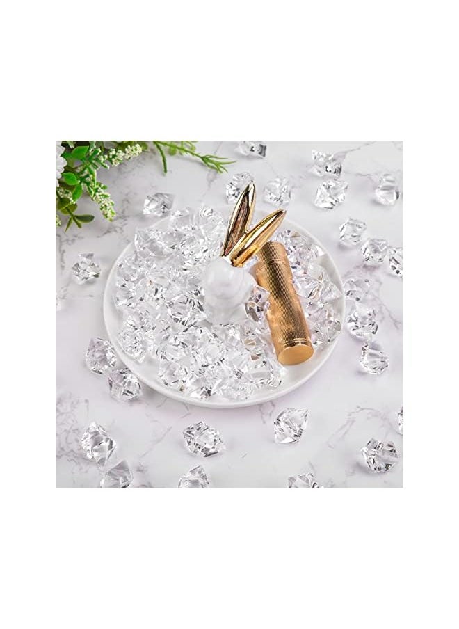 The Bros 100 PCS Acrylic Gems Crystals Clear Rocks, Plastic Diamonds Vase, Centerpiece for Vase Fillers, Winter Decoration Party Table Scatter Wedding Food Display  - Image 2