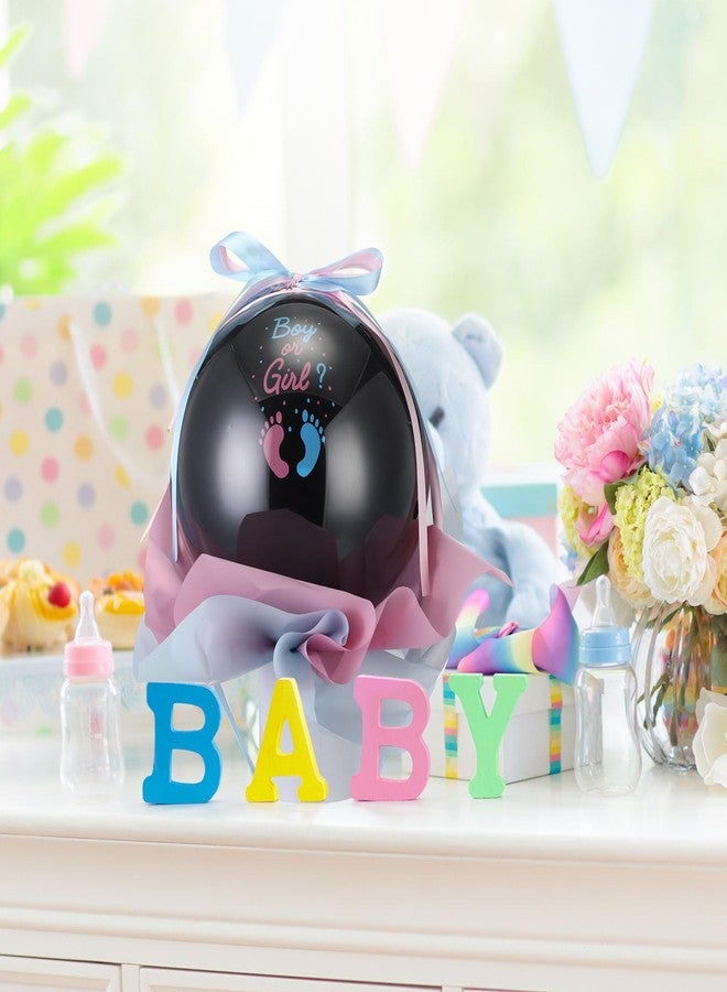 سيفانير مجموعة بالونات الكشف عن جنس المولود من Civaner مقاس 18 بوصة، بالون أسود مع فقاعة من البالونات الوردية والزرقاء، وشريط قابل للنفخ باللون الأزرق والوردي، وصندوق زينة لحفلات استقبال المولود الجديد - Image 5