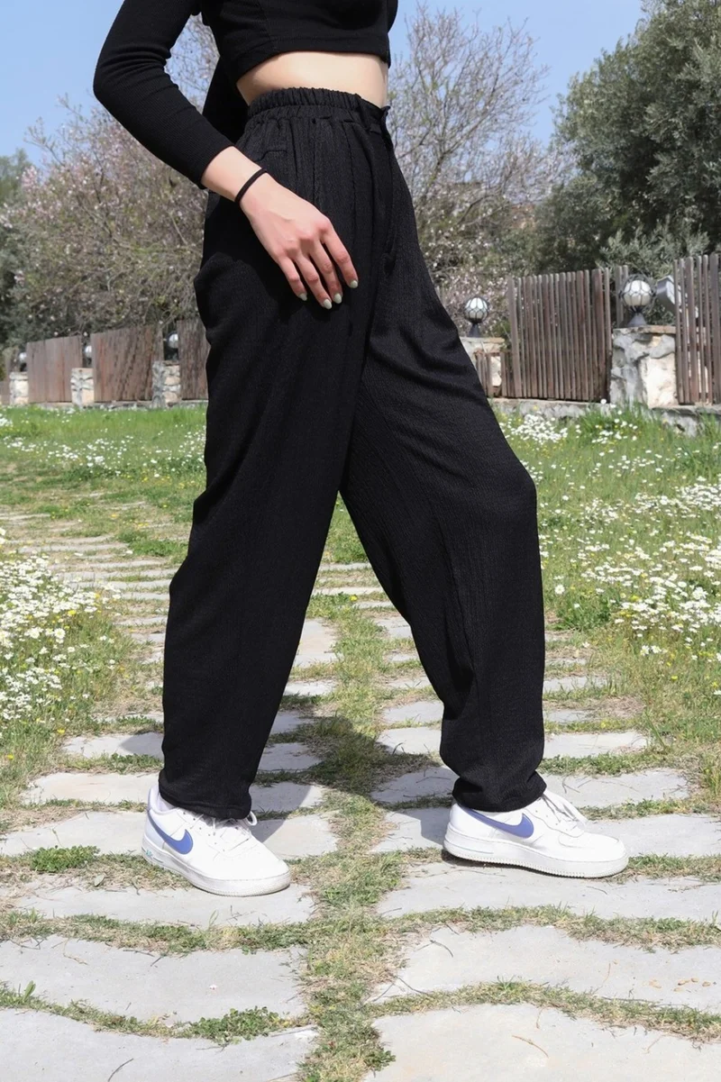 باربورا Summer Casual Shalwar Women's Trousers 353BLACK