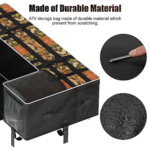 SUNPIE ATV Rear Cargo Storage Bag with Seat Cushion Design, Upgrade Zipper Fourwheel Gear Bags Compatible with Sportsman 450 500 570 Scrambler TRX FourTrax Outlander 570 Suzuki - Image 4