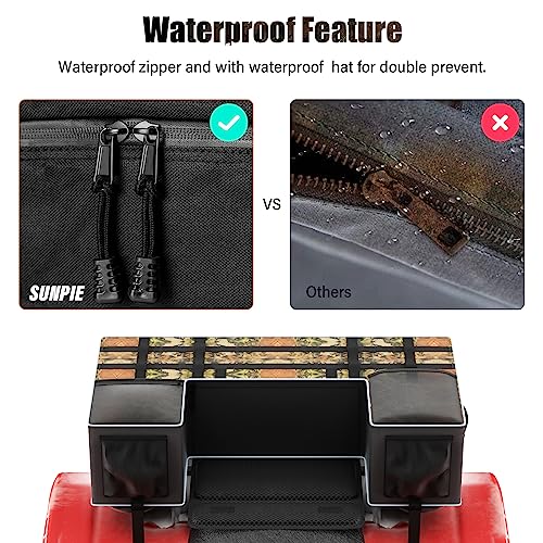 SUNPIE ATV Rear Cargo Storage Bag with Seat Cushion Design, Upgrade Zipper Fourwheel Gear Bags Compatible with Sportsman 450 500 570 Scrambler TRX FourTrax Outlander 570 Suzuki - Image 5
