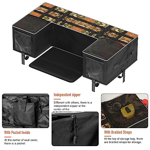 SUNPIE ATV Rear Cargo Storage Bag with Seat Cushion Design, Upgrade Zipper Fourwheel Gear Bags Compatible with Sportsman 450 500 570 Scrambler TRX FourTrax Outlander 570 Suzuki - Image 3