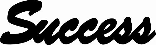 KREEPO Success MDF Laser Cutout Ready to Hang Home for Wall Décor Decal Sticker - (Black) - Image 1