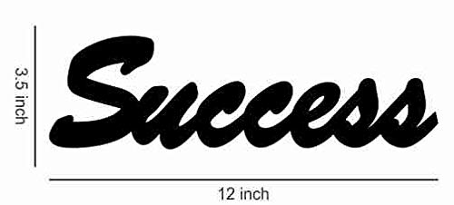 KREEPO Success MDF Laser Cutout Ready to Hang Home for Wall Décor Decal Sticker - (Black) - Image 3