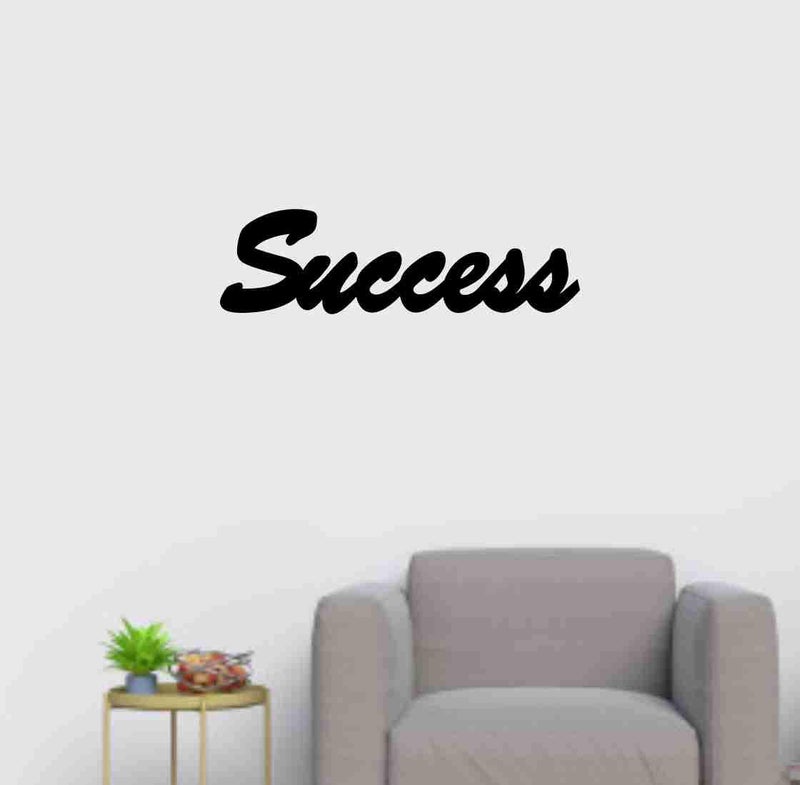 KREEPO Success MDF Laser Cutout Ready to Hang Home for Wall Décor Decal Sticker - (Black) - Image 2