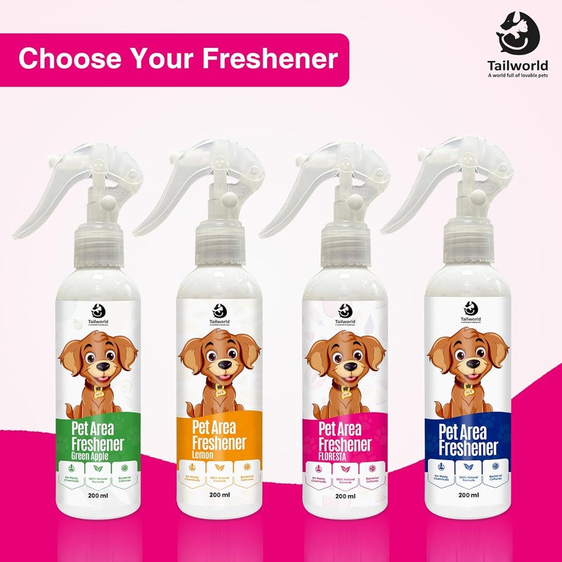 Tailworld Area Freshener, Pet Area Odour Remover for All Types of Surfaces with Fragrance of Floresta | Super Safe for Pets, Can Remove Urine Smell, Eco-Friendly Odour (200ml) - Image 2