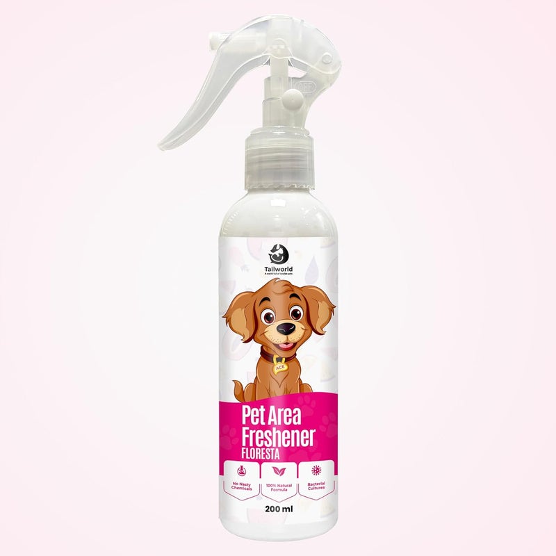 Tailworld Area Freshener, Pet Area Odour Remover for All Types of Surfaces with Fragrance of Floresta | Super Safe for Pets, Can Remove Urine Smell, Eco-Friendly Odour (200ml) - Image 1