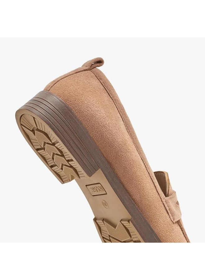 نديور حذاء نسائي NDURE، بيج، بنمط سهل الارتداء، نعل مبطن، حذاء كاجوال - Image 4