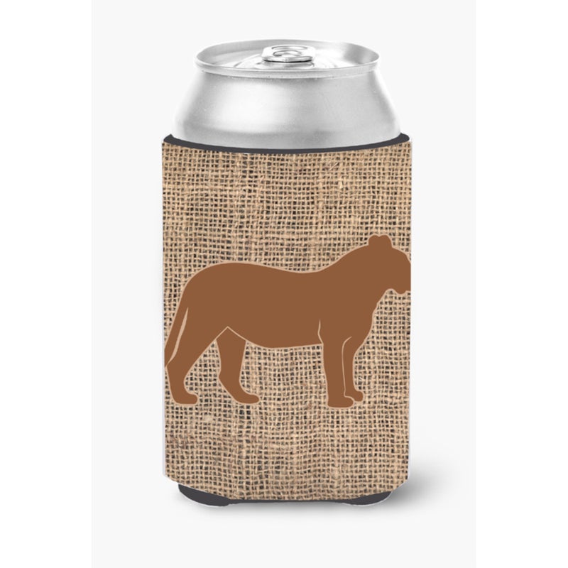 Caroline's Treasures Tiger Burlap and Brown Can or Bottle Beverage Insulator Hugger 