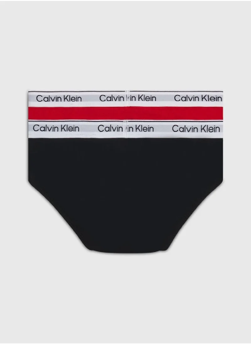 Calvin Klein Jeans Boys' 2 Pack Briefs - Cotton, Red