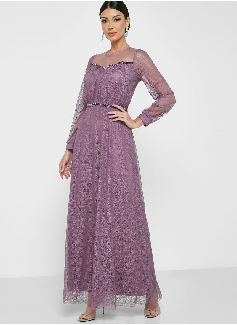 Khizana - Shimmer Net Gown - Image 1