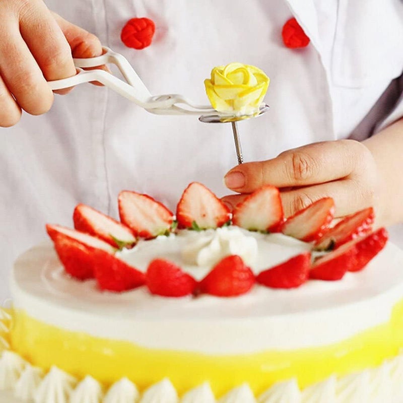 Jninexiu 6PCS Cake Flower Nail and Flower Lifters Set, Stainless Steel Baking Tools for Icing Flowers Decoration - Image 3