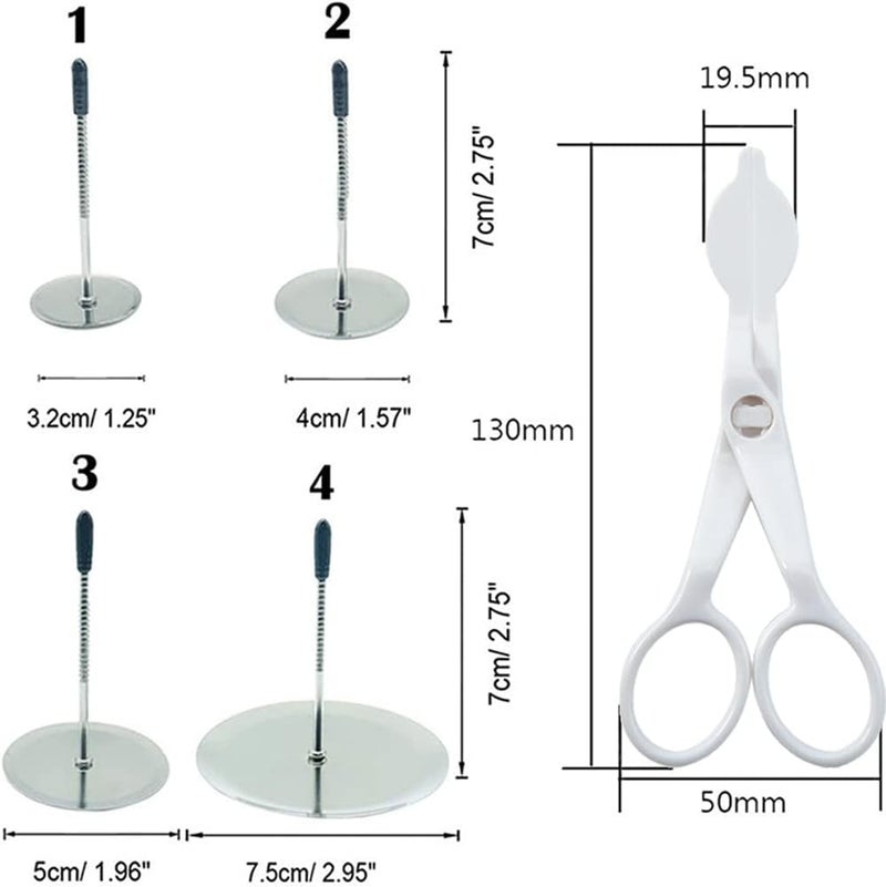 Jninexiu 6PCS Cake Flower Nail and Flower Lifters Set, Stainless Steel Baking Tools for Icing Flowers Decoration - Image 2