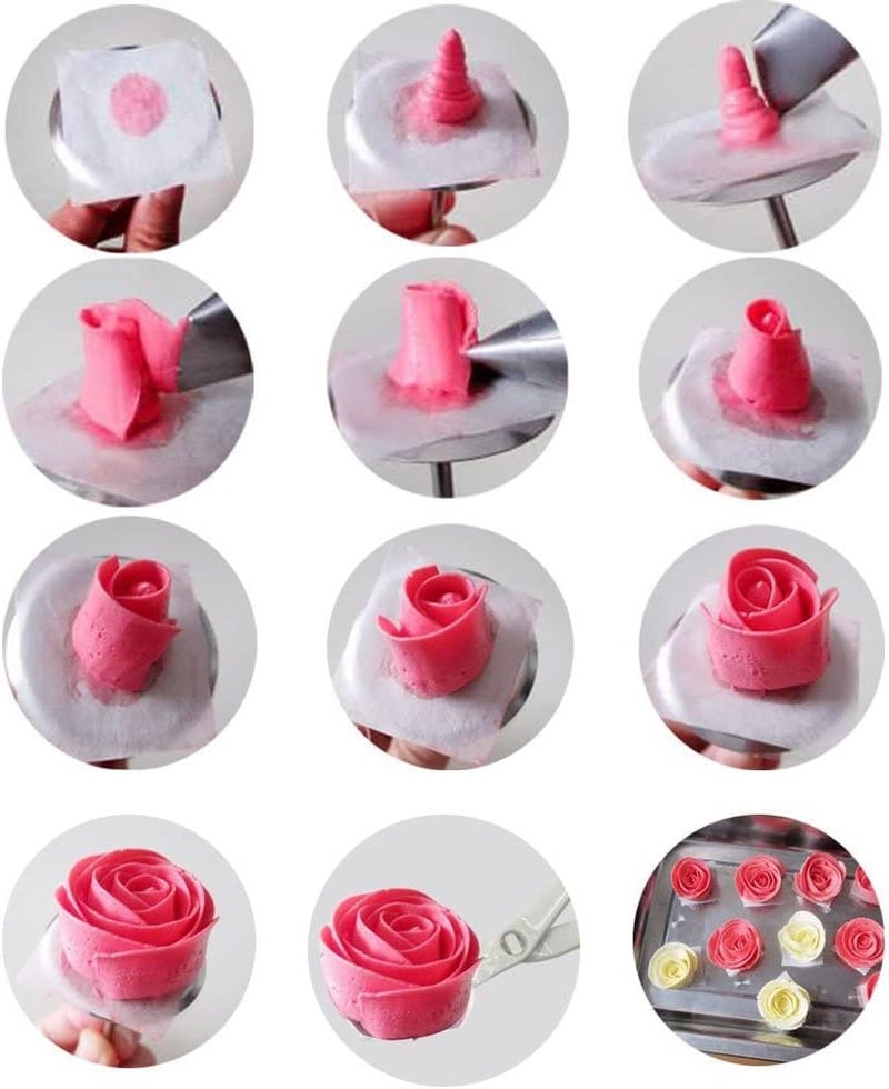 Jninexiu 6PCS Cake Flower Nail and Flower Lifters Set, Stainless Steel Baking Tools for Icing Flowers Decoration - Image 5