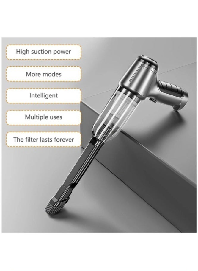 AROAQ Portable Handheld Car Vacuum Cleaner 95000 Pa Powerful Cordless Vacuum Cleaner Cleaning Tools Accessories (With 2 Filter ) - Image 4