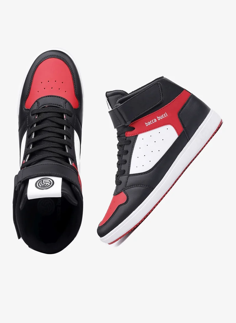 Bacca Bucci RED:BLACK Tiger Sneakers for Men | Best Price UAE