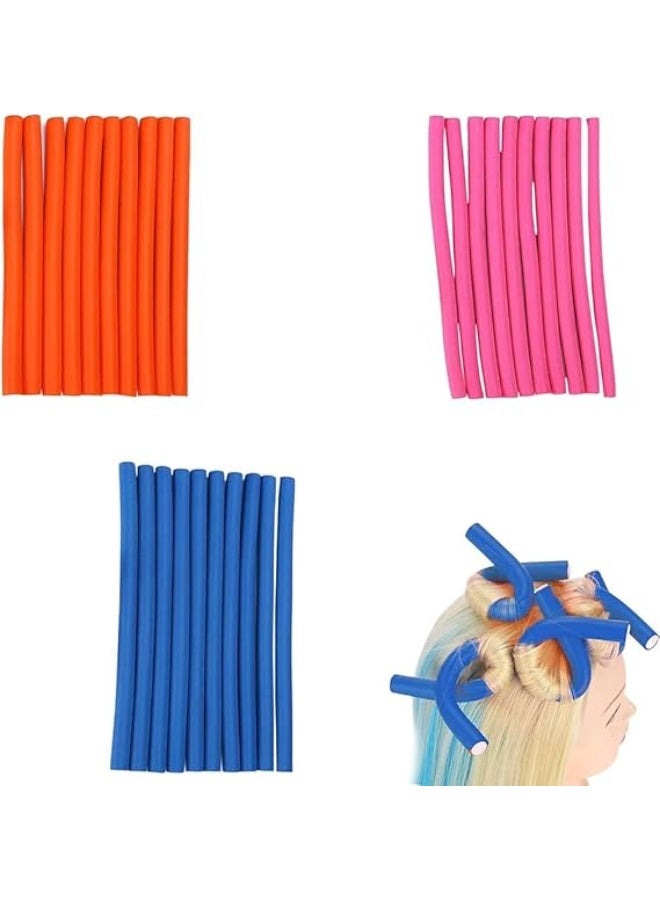 Soft Hair Curling Rollers Set – 10 Multi-Color Pieces for Heat-Free, Safe Styling of Natural Waves and Curls (Color May Vary) - Image 4