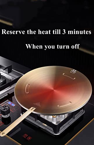 Beswarmy Heat Diffuser for Gas Stove, induction Cooktop Stove Adapter Plate, Induction Plate Converter Disk with Removable Handle for Cookware Accessories 9.45inch - Image 4