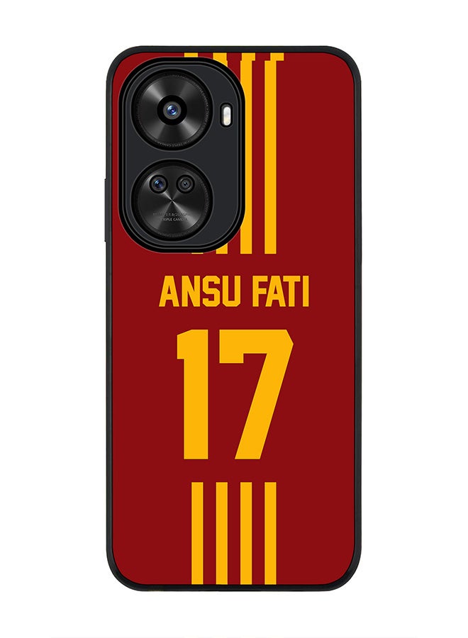 Stylizedd Rugged Black edge case for Huawei nova 12 SE / Huawei nova 11 SE 4G, Slim fit Flexible Thin Cover - Football Team - Spain , Player Name - Ansu Fati - Image 1
