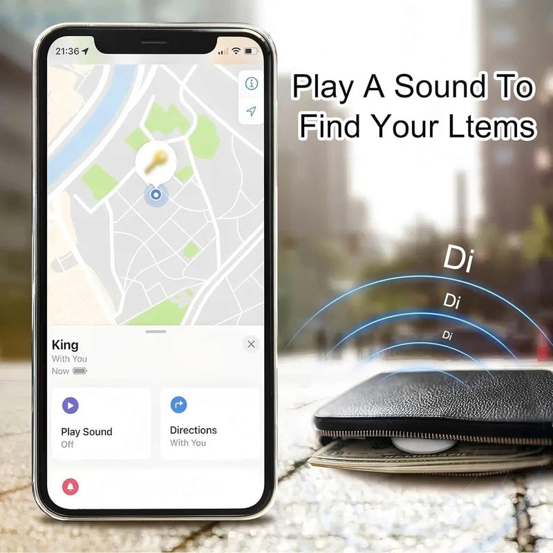GPS Tracker for Vehicles iOS, Hidden Tracking Device for Vehicles, Car Tracker No Subscription Work with Find My, Smart Tag with Audio for Kids, Key, Bag (10) - Image 2