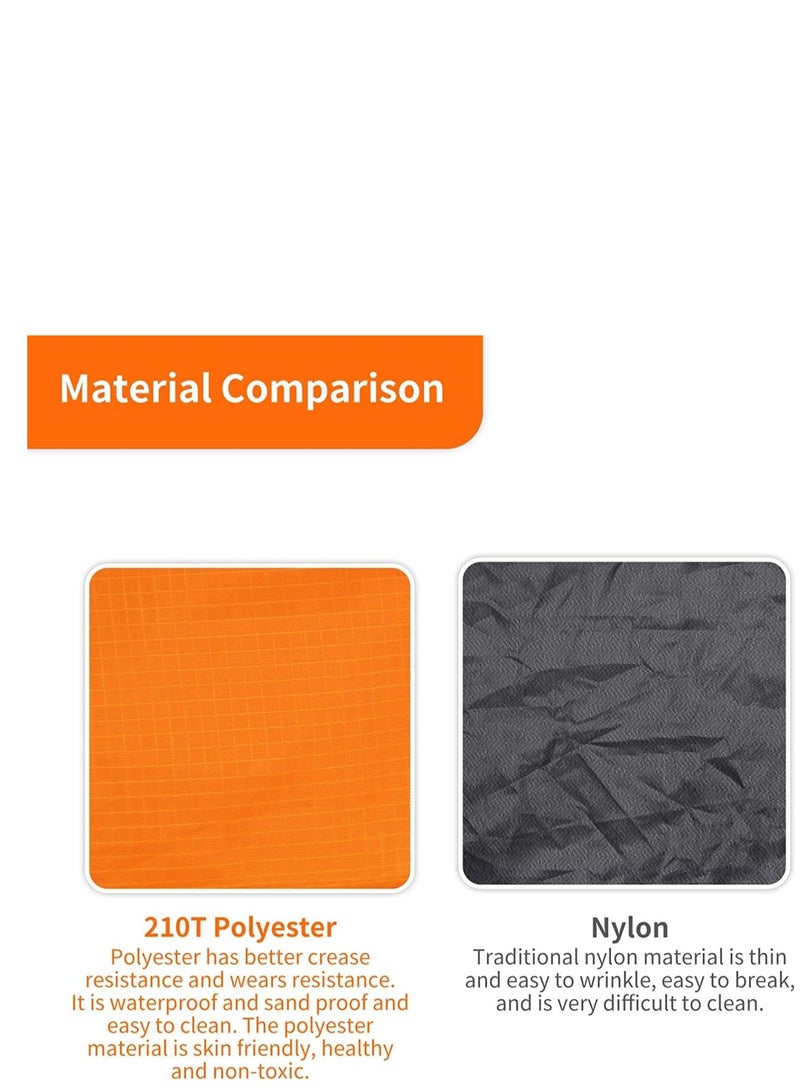 يونسي حصيرة الشاطئ ، نزهة حصيرة الشاطئ بطانية مقاومة للماء مقاومة للرمال ل 6-10 بالغين ، بطانيات النزهة الخفيفة ذات الحجم الكبير ، حصيرة إثبات الرمال للسفر ، التخييم ، المشي لمسافات طويلة - Image 5