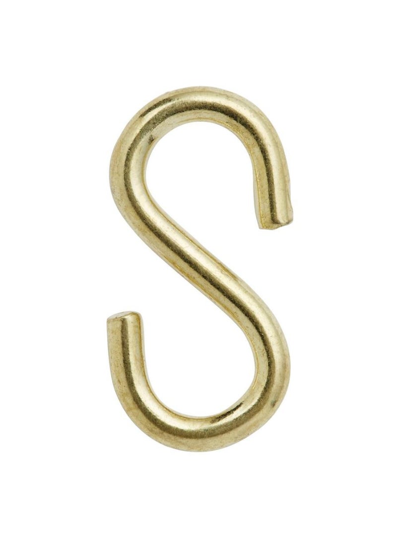 ACE Diall Brass-Plated Steel S-Hook Pack 3 x 30mm 4Pcs