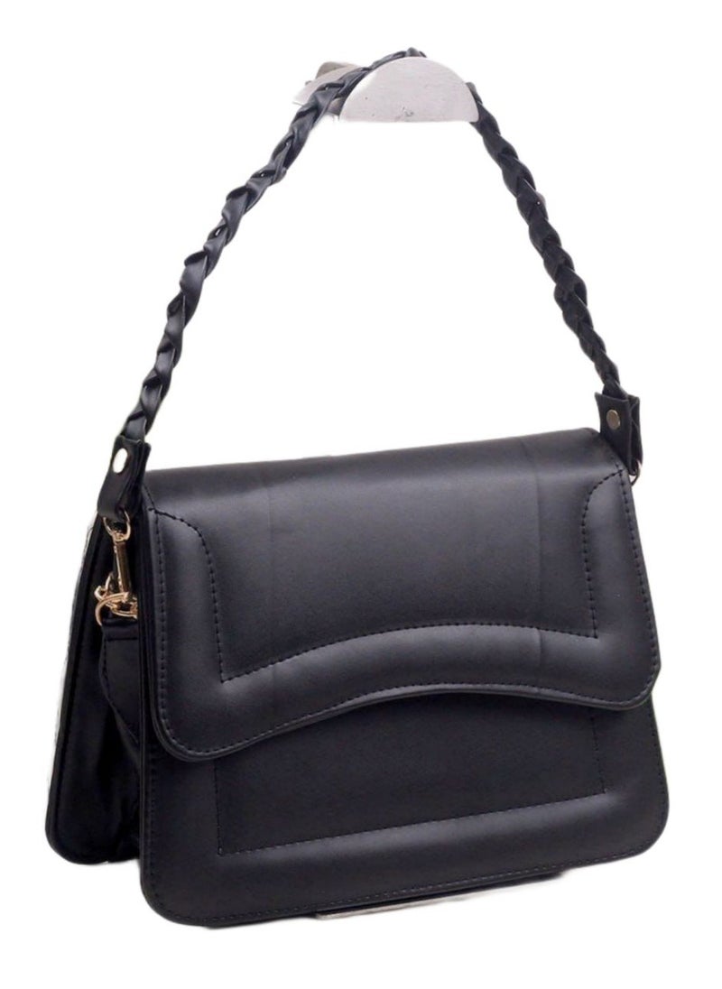 Generic - A chic and practical women's bag made of leather, black - Image 1