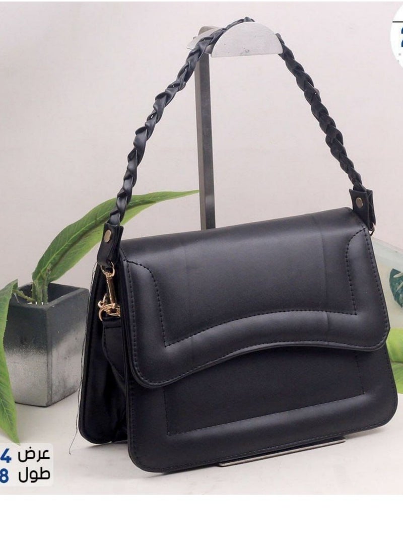 Generic - A chic and practical women's bag made of leather, black - Image 1