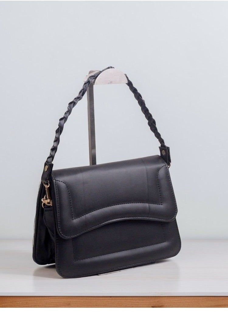 Generic - A chic and practical women's bag made of leather, black - Image 1