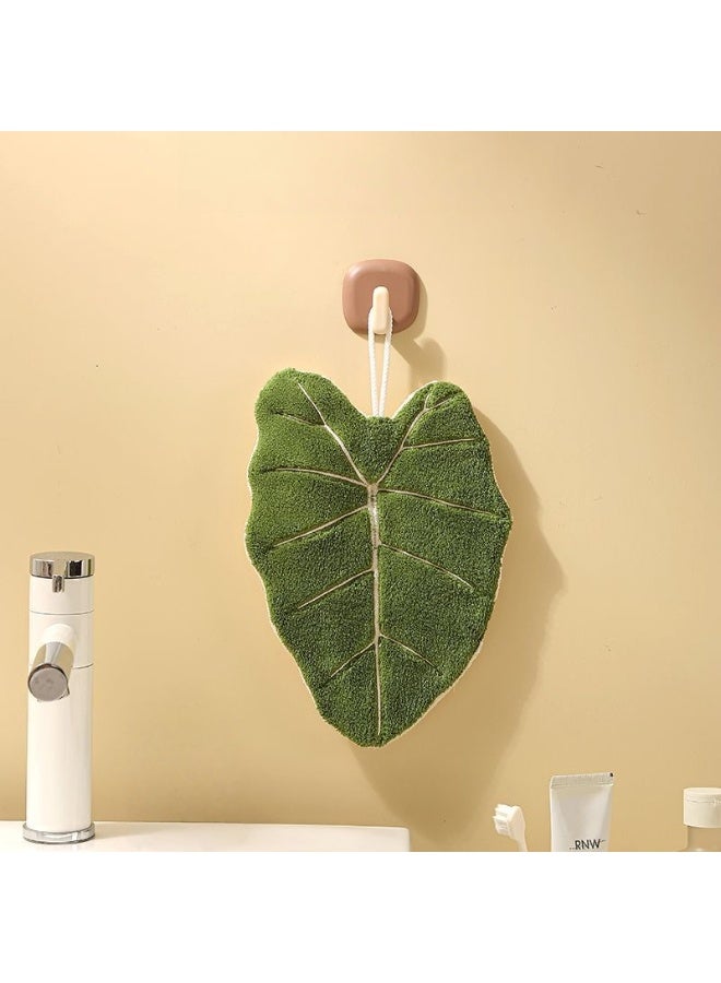 Anthurium-Leaf- Pattern Hand Towel – Super Absorbent, Soft & Unique Design for Everyday Use - Image 1