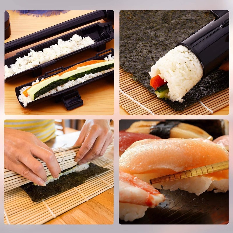 URED sushi bazooka sushi maker kit, Sushi Roller Mold Food Grade Plastic Rice Vegetable Meat homemade Diy Sushi Making Kit Machine tool kitchen Utensils sushi molds press gun - Image 4