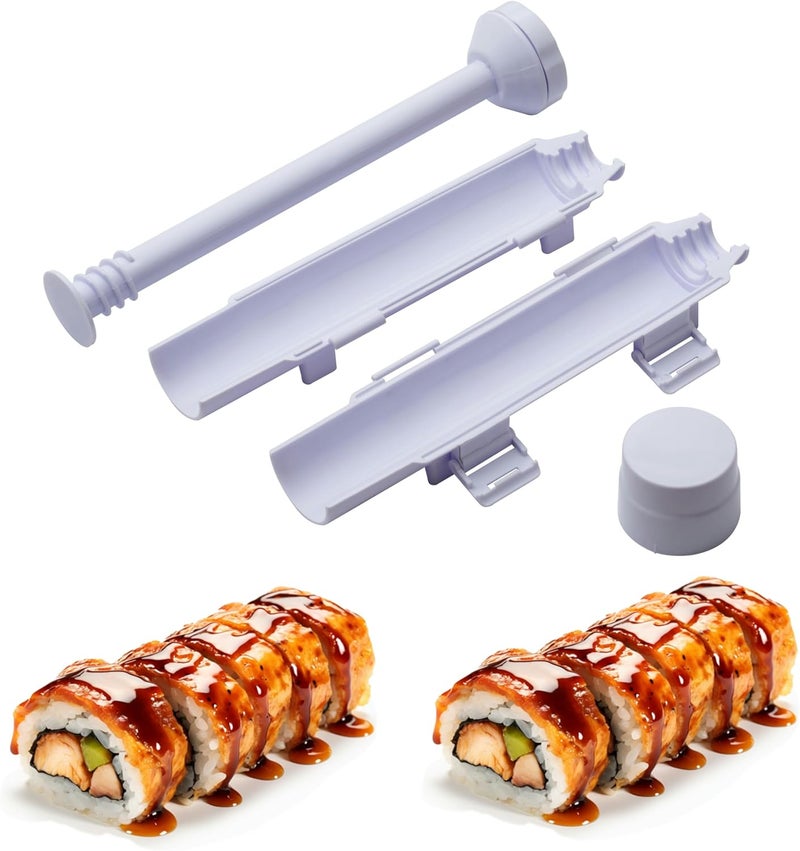 URED sushi bazooka sushi maker kit, Sushi Roller Mold Food Grade Plastic Rice Vegetable Meat homemade Diy Sushi Making Kit Machine tool kitchen Utensils sushi molds press gun - Image 1