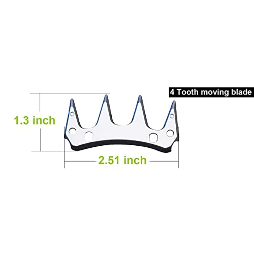 MAWAER 4-Point Universal Replacement Shearing Blades, Compatible with Oster, GDJOB, TAKEKIT, BEETRO, Dragro, Lister, Heiniger Sheep Clippers 440C Materials - Image 2