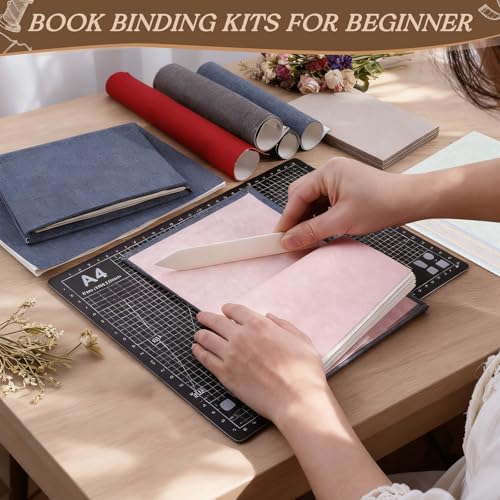 FOGWOWO 145Pcs Book Binding Kits for Beginners,Complete Bookbinding Kit Tools Materials with Instructions and Video Tutorials,Bookbinding Supplies Book Making Kit with A5 Paper Awl for DIY Crafts - Image 4