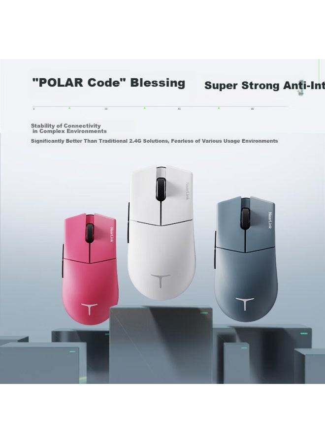 Thunderobot Ml903 Star Flash Se Wireless Gaming Mouse, E-sports And Office Mouse, Wired Bluetooth Star Flash Tri-mode, Holeless Lightweight Ergonomic Mouse For Valorant, Future White - Image 2