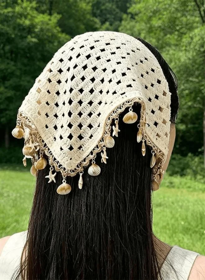 Take Two White Crochet Hairband