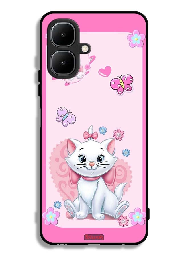 Tolwak Infinix Smart 10 Protective Case Cover Cute Lady Cat