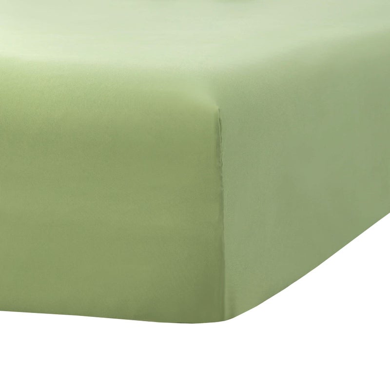 Ghooss Sage Green Full Fitted Sheet Only Ultra Soft and Wrinkle Fitted Bottom Sheets for Full Size Bed-1 Pack(Full Sage Green) - Image 2