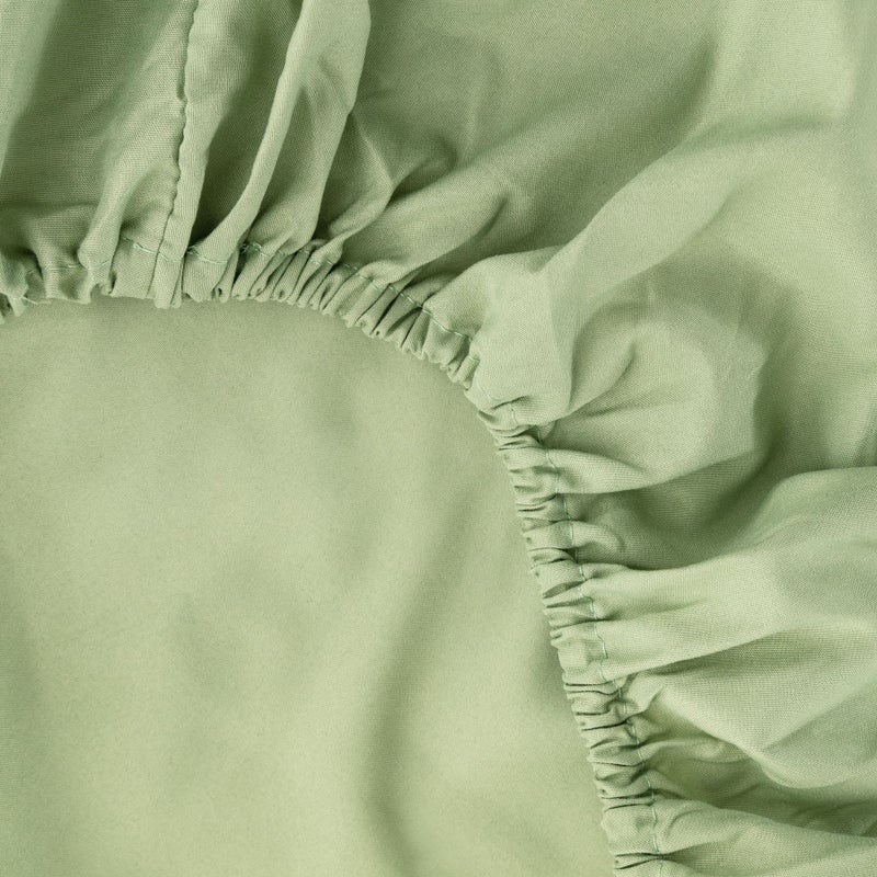 Ghooss Sage Green Full Fitted Sheet Only Ultra Soft and Wrinkle Fitted Bottom Sheets for Full Size Bed-1 Pack(Full Sage Green) - Image 3