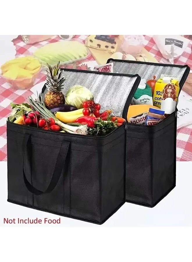 Insulated Reusable Food Storage Bag 16x13x10 Inches Leakproof Cooler For Hot Cold Meals - Image 1